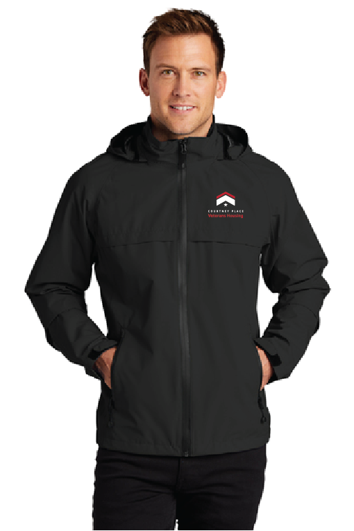 Waterproof Rain Jacket w/Embroidered Logo