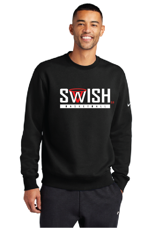 Nike Club Fleece Sleeve Swoosh Crew