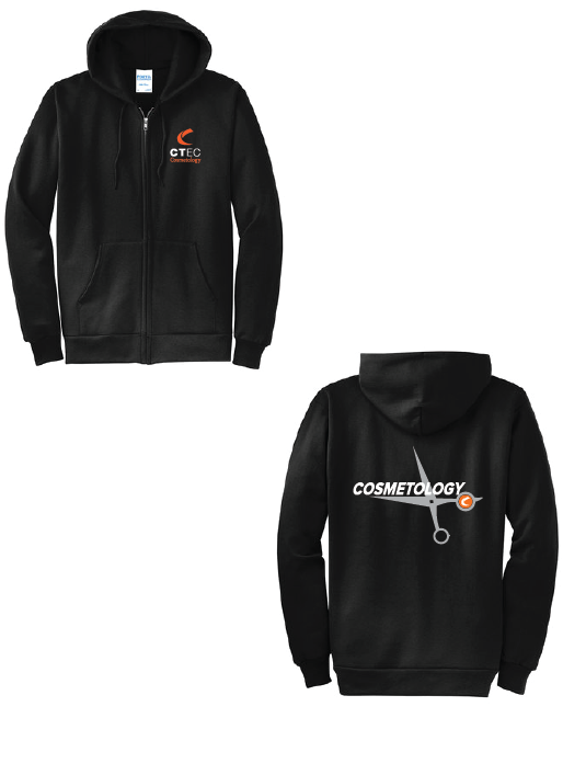 Cosmetology Full Zip w/Embroidered Logo