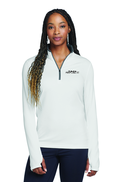 Nike Women's Dri-FIT Stretch 1/2-Zip Cover-Up w/Embroidered Logo