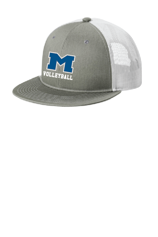 Snapback Flat Bill Trucker Cap w/Embroidered Logo