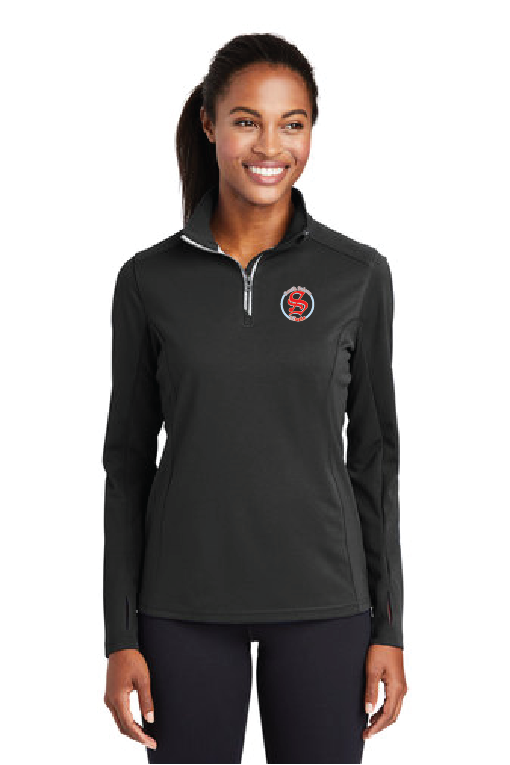 Ladies Sport-Wick® Textured 1/4-Zip Pullover