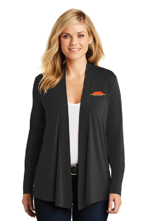 Ladies Concept Open Cardigan w/Embroidered Logo