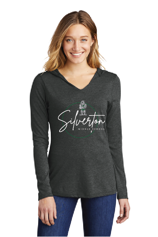 Ladies TriBlend Long Sleeve Hooded Tee