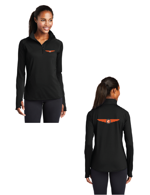 Aviation Ladies Sport-Wick® Stretch 1/4-Zip Pullover