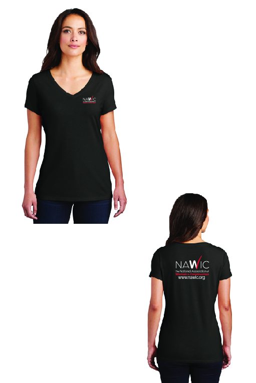 Ladies TriBlend V Neck Tee- NAWIC