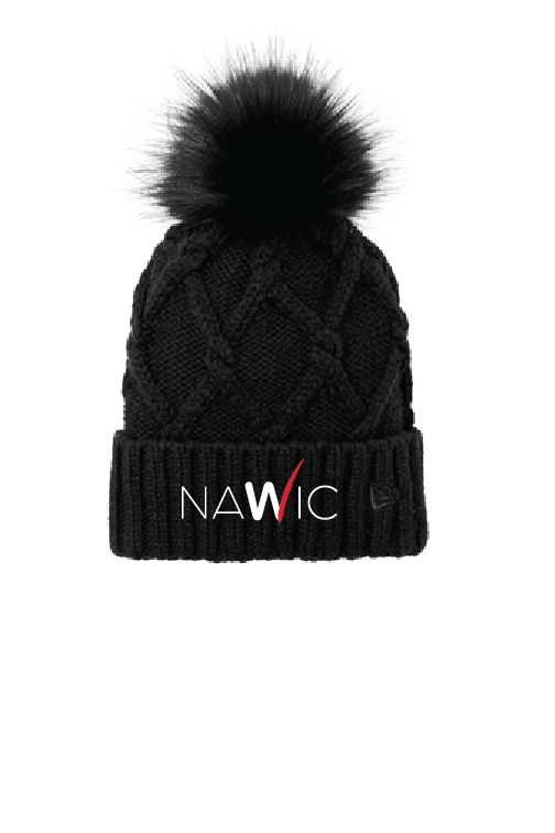 New Era ® Faux Fur Pom Beanie w/Embroidered Logo