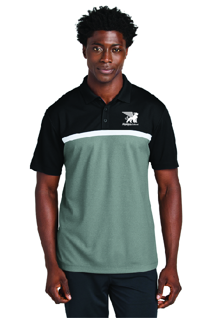UV Micropique Colorblock Polo w/Embroidered Logo