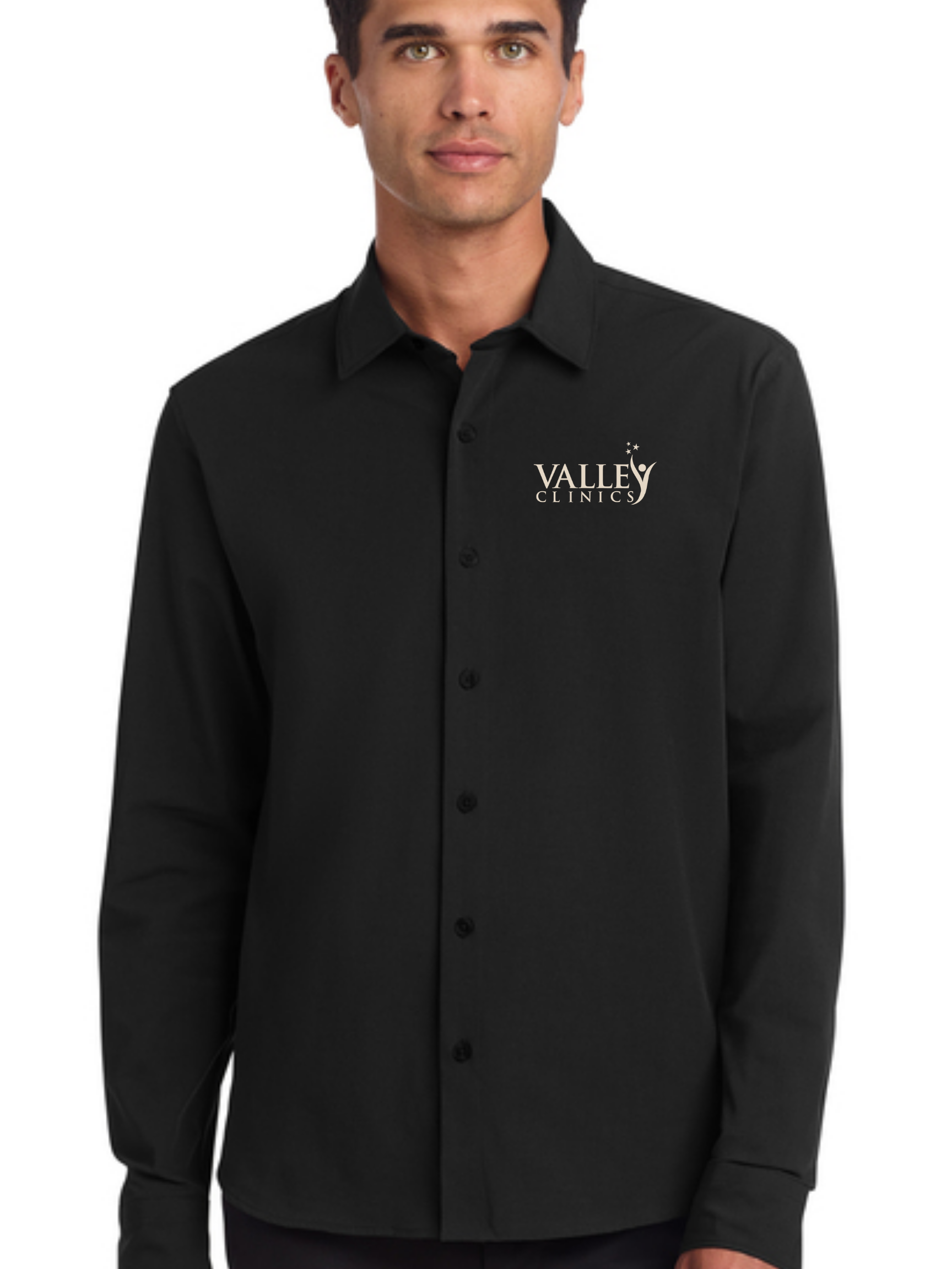 Long Sleeve Stretch Woven Shirt